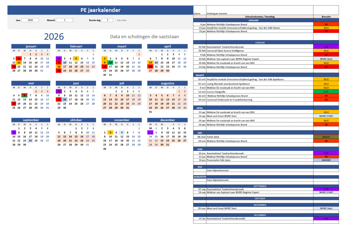 PE-jaarkalender 01-2026
